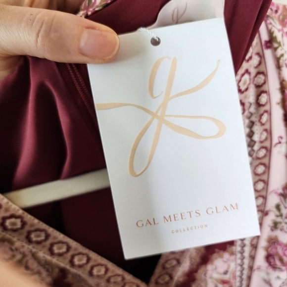 Gal Meets Glam Wine Liza Dress 18 NWT - Picture 7 of 8